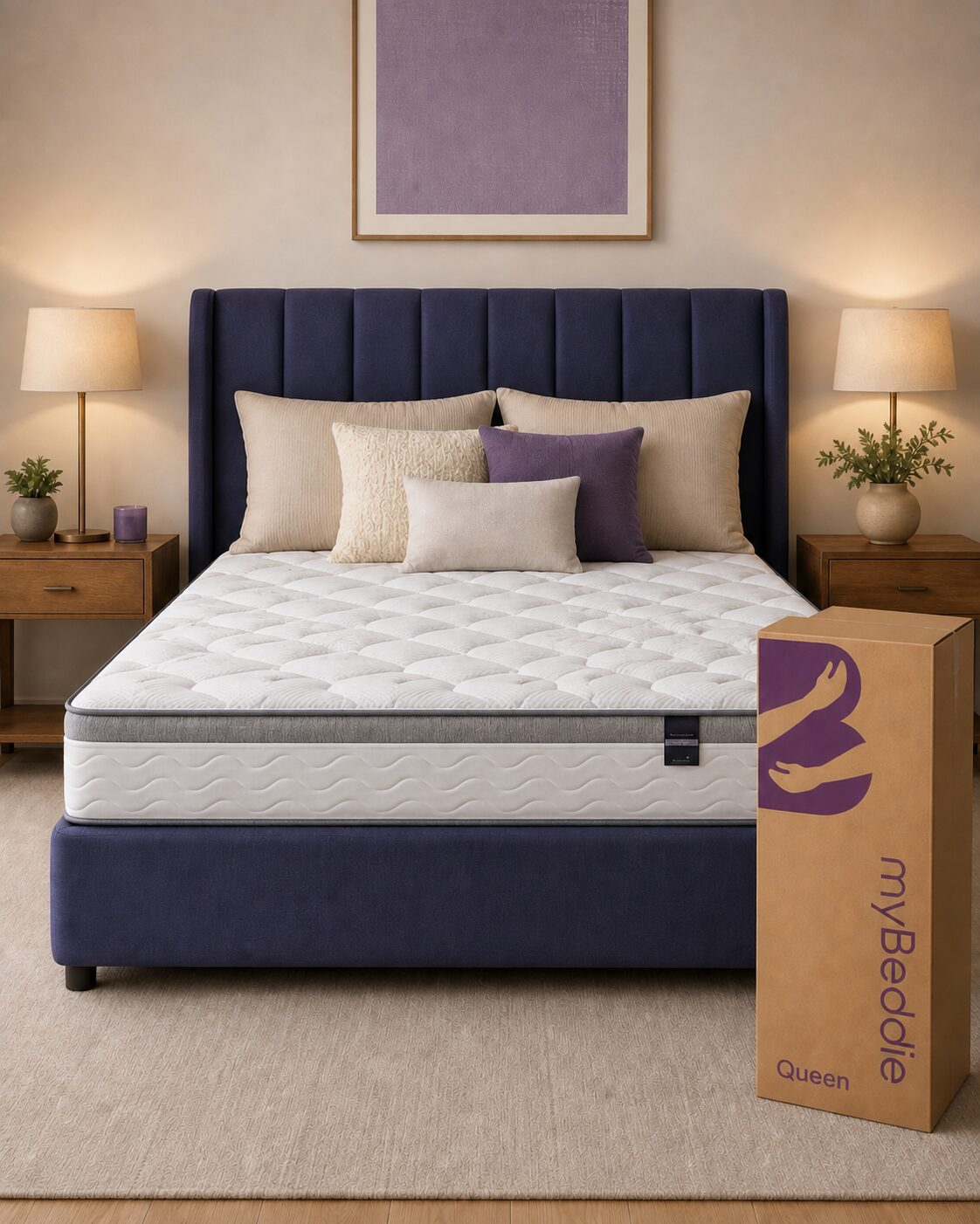 myBeddie Plush queen mattress