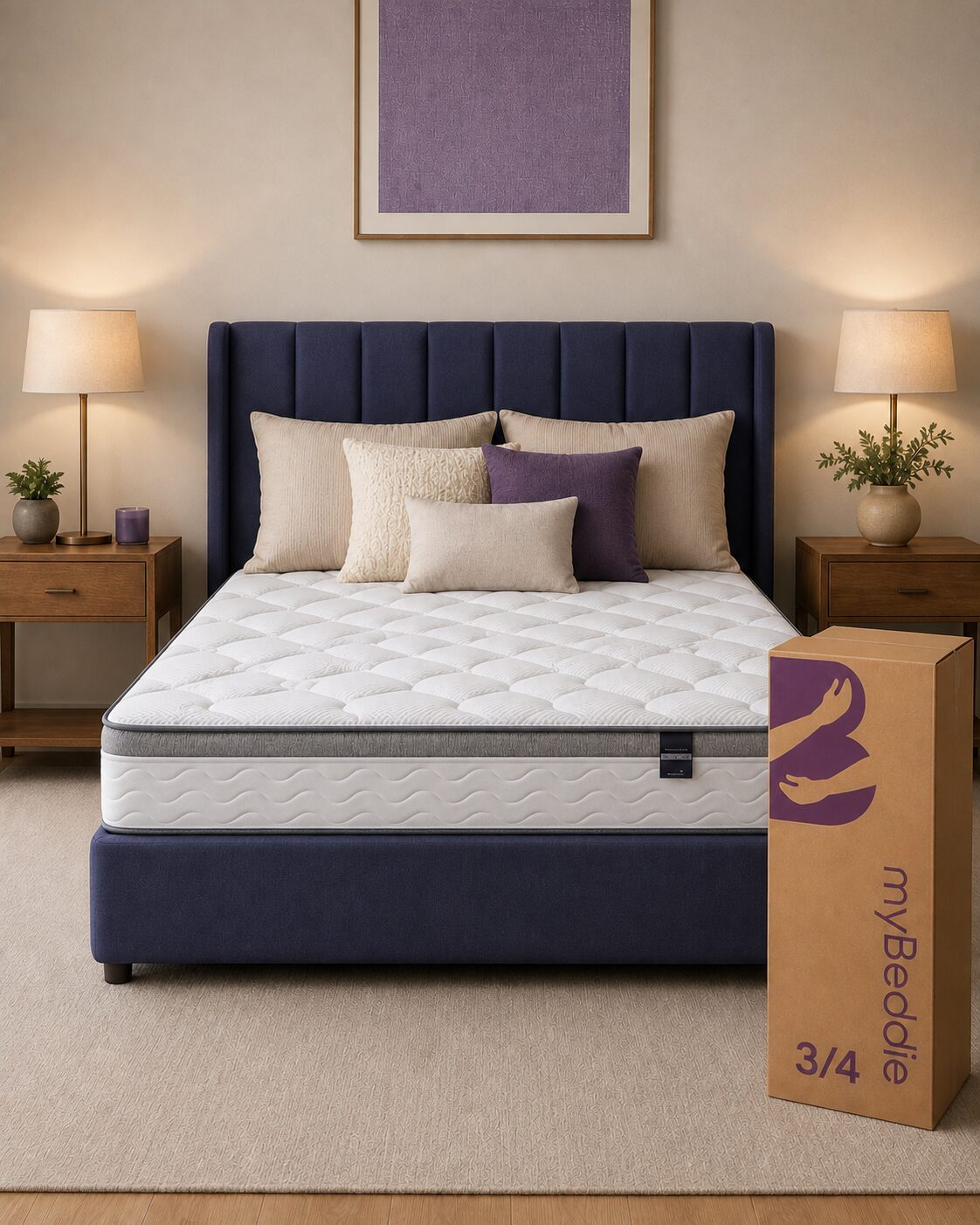myBeddie Plush 3/4 mattress