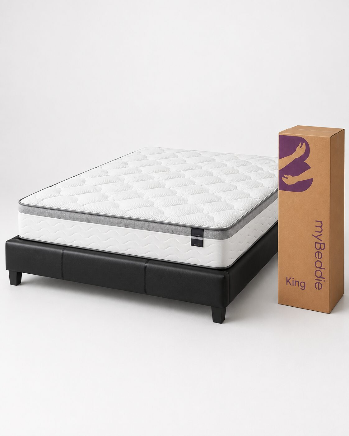 myBeddie Plush king mattress and base combo