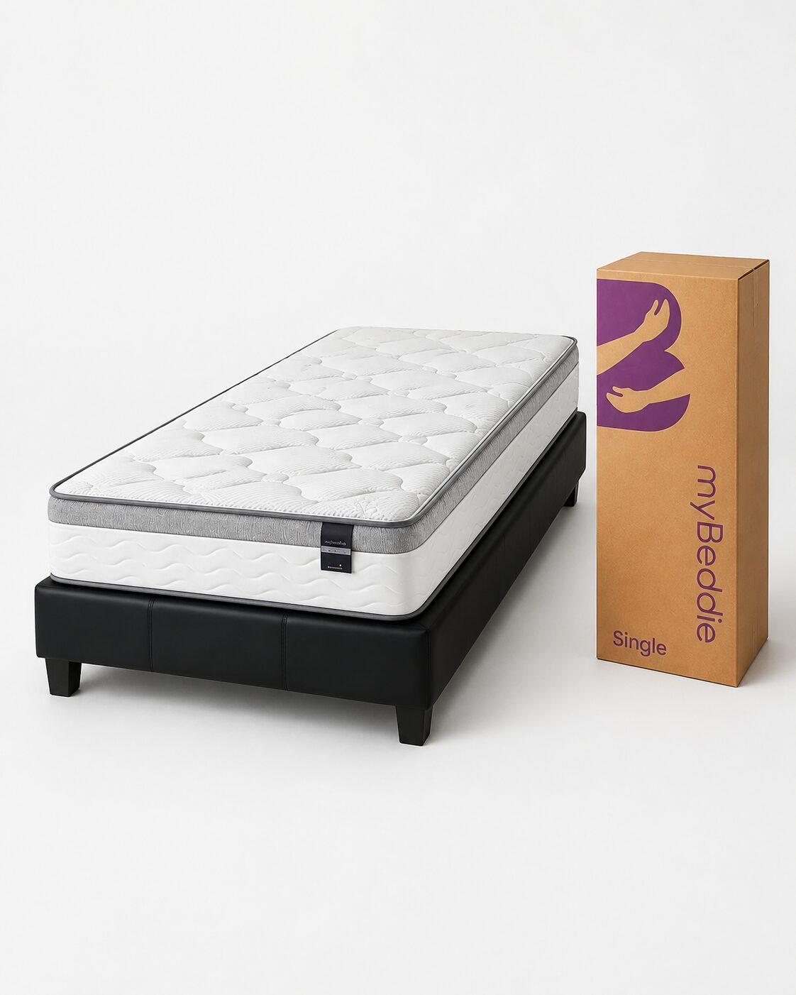 myBeddie Plush single mattress and base combo